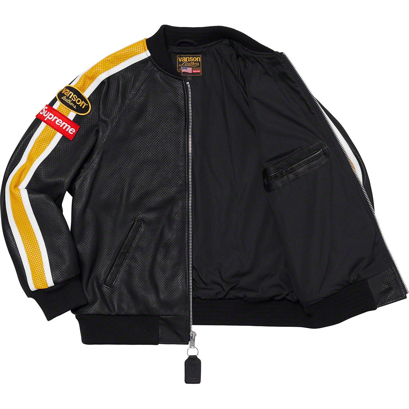 Supreme®/Vanson Leathers® Perforated Bomber Jacket view 4